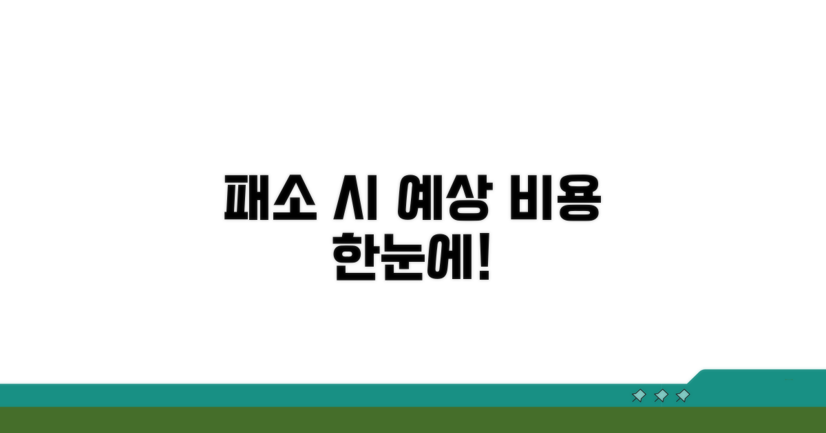 패소 시 예상 비용 한눈에 보기