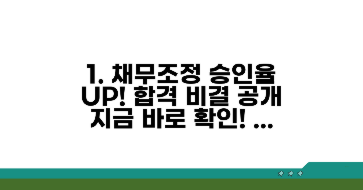 채무조정 승인율, 이것만 알면 성공!