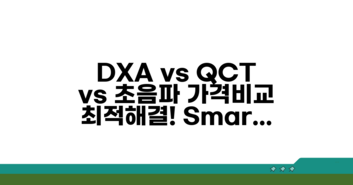 DXA/QCT/초음파 가격 비교