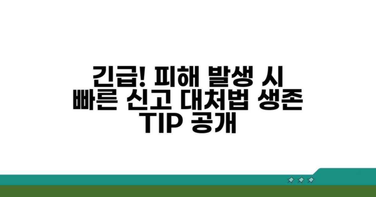피해 발생 시 신고와 대처 요령