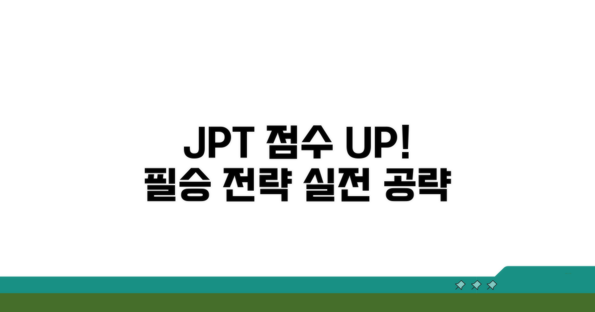 실전 JPT 시험 점수 향상 전략