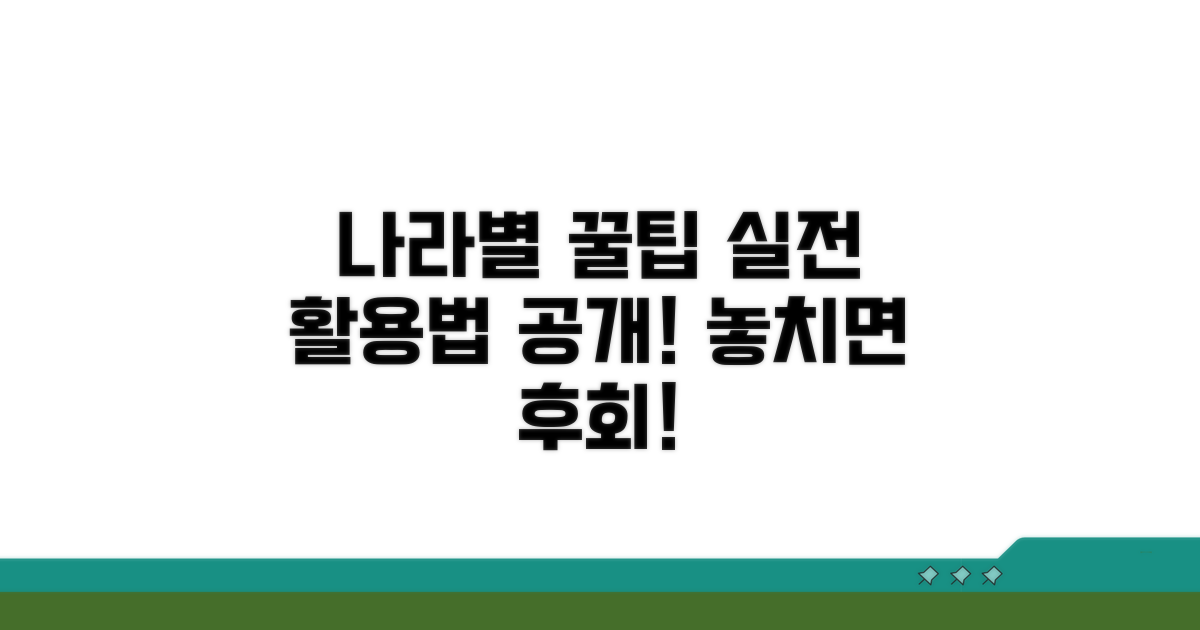 국가별 실전 사용 꿀팁 공개