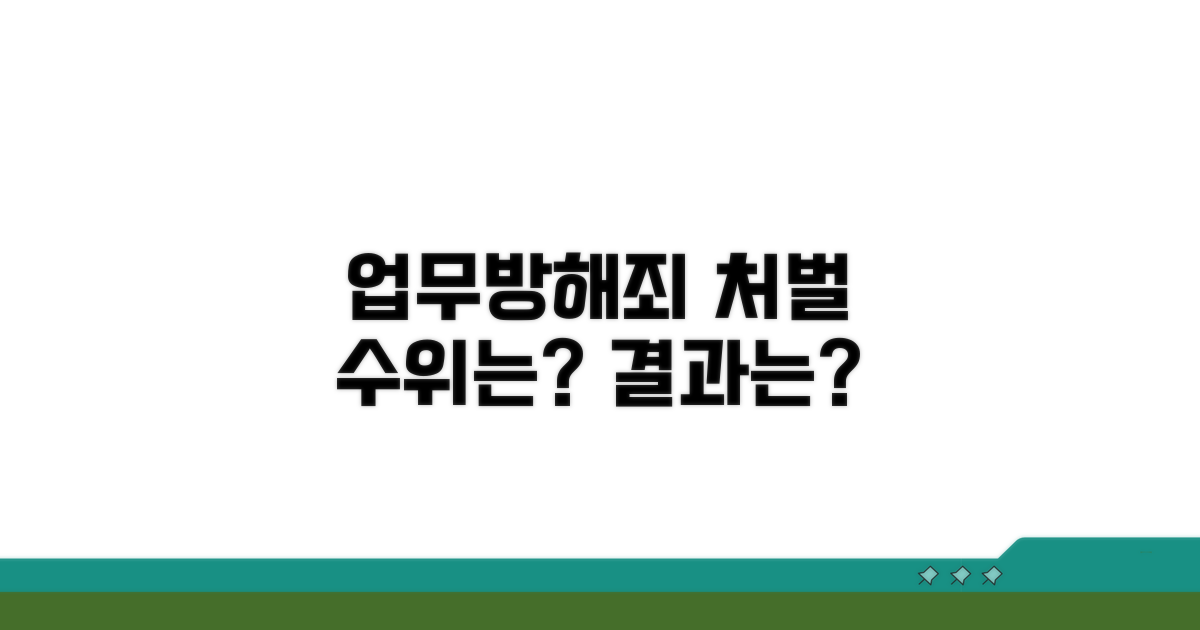업무방해죄 처벌 수위와 예상 결과