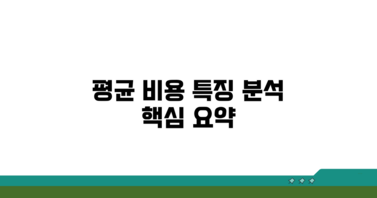 평균 비용과 특징 상세 분석