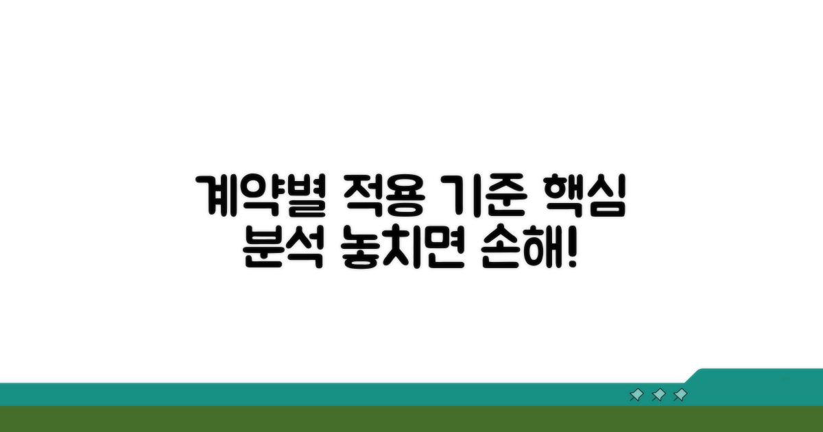 계약별 적용 기준 상세 분석
