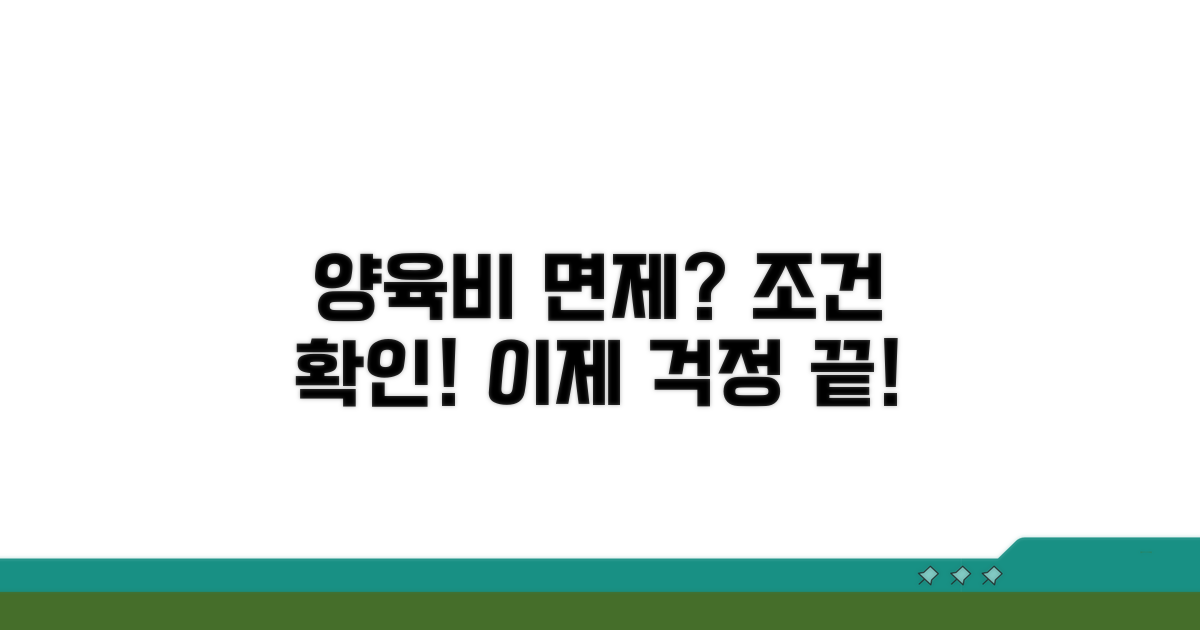 양육비 지급 의무 면제 조건
