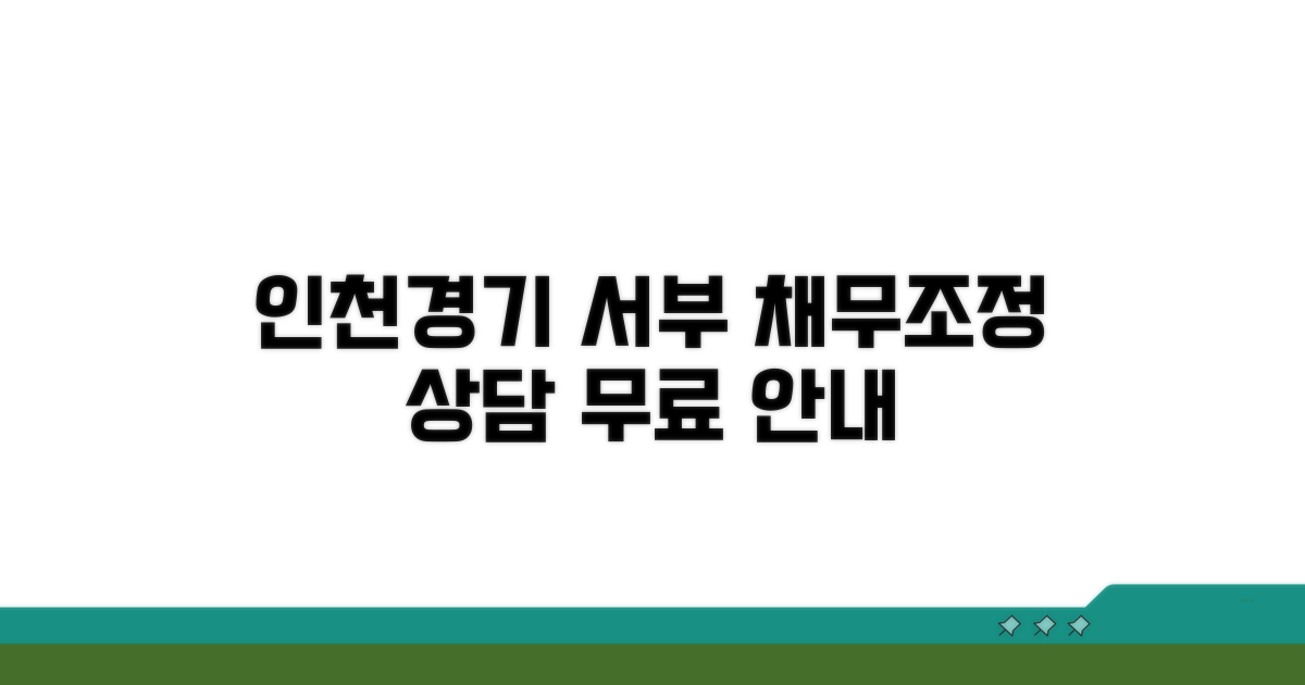 인천 경기 서부 채무조정 상담 안내