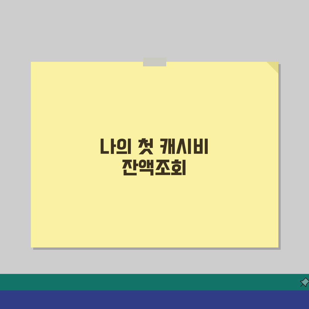 캐시비 잔액조회 모바일 인터넷 확인방법 정리 직접 해봤어요