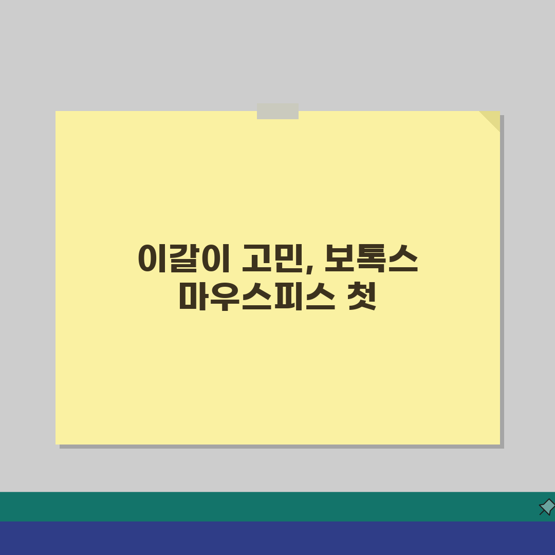 이갈이 원인 치료 보톡스 | 마우스피스 솔직후기, 효과봤어요!